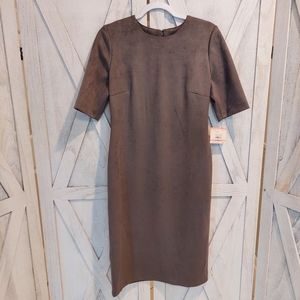 NWT Ellen Faux Suede Midi Dress